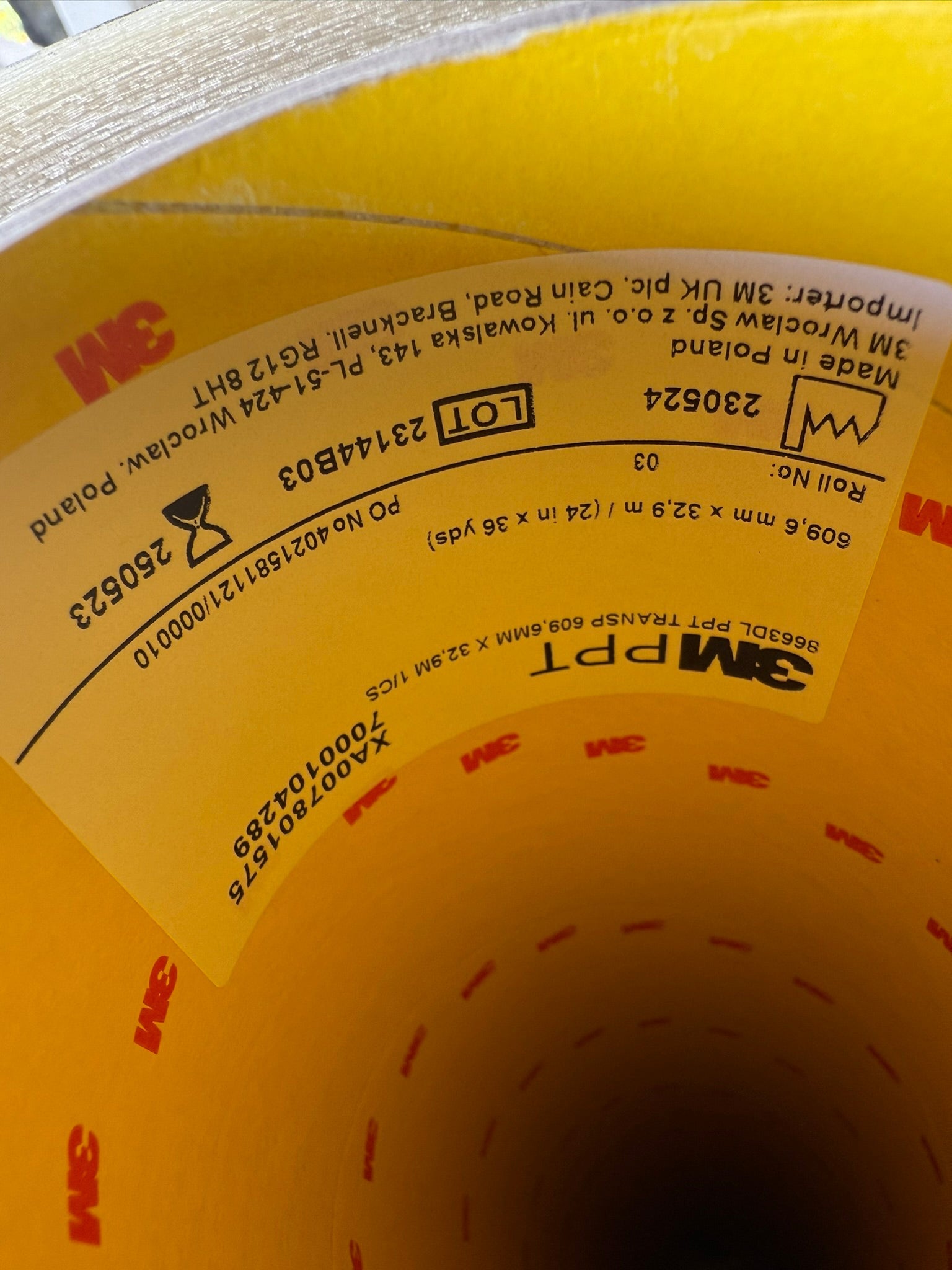 3M 8663DL - 24" X 36 YARD ROLL - Polyurethane Elastomeric Tape